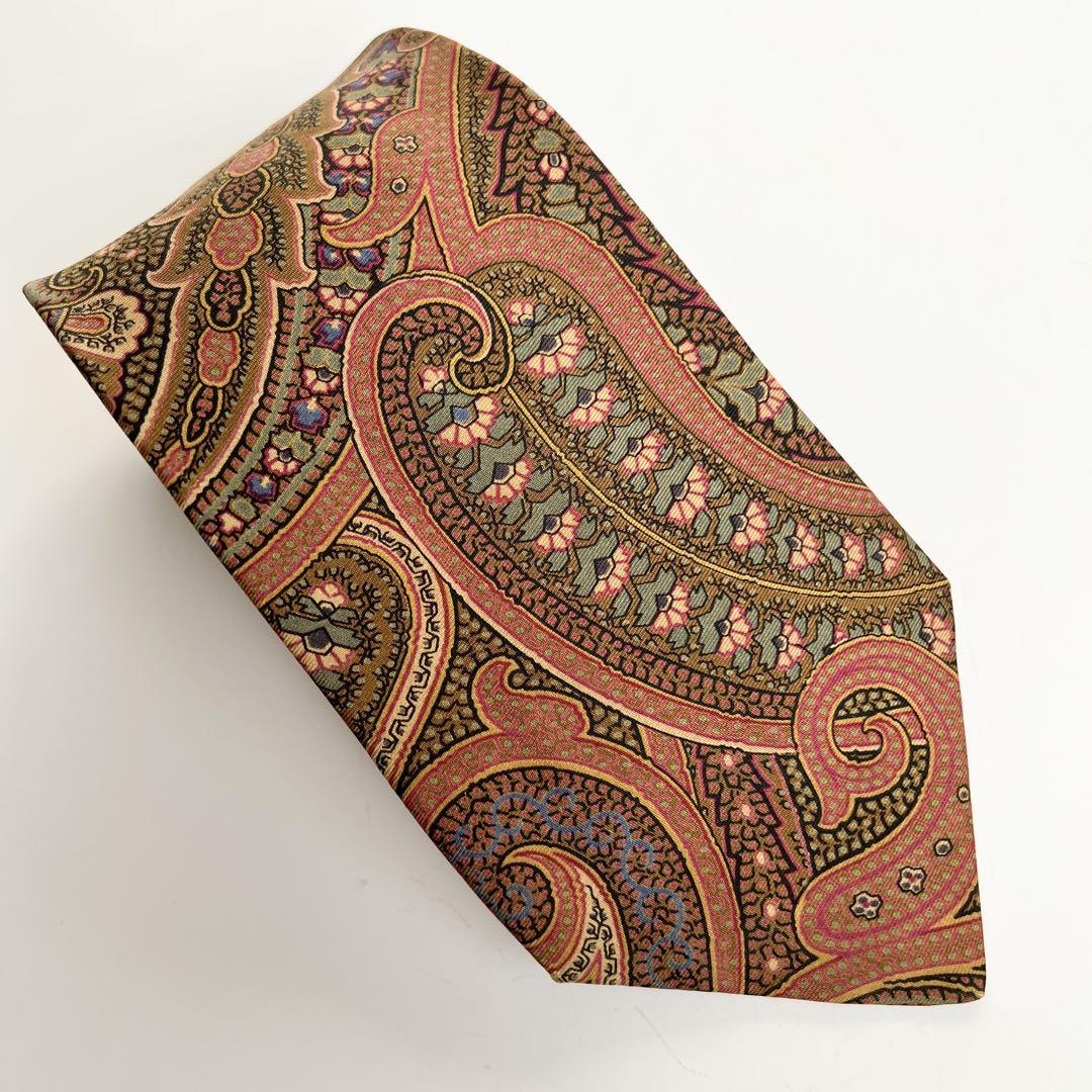 ETRO エトロ ペイズリー ネクタイ レッド B575 - メルカリ