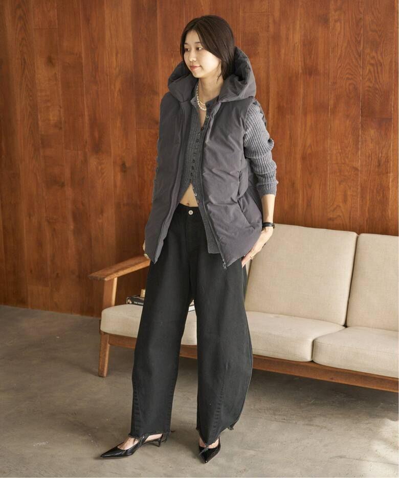Plate HAKUU/ハクウ 別注 MID/L ダウンベスト　グレー 本日限定【plage】HAKUU/ハクウ 別注 MID/L ダウンベスト