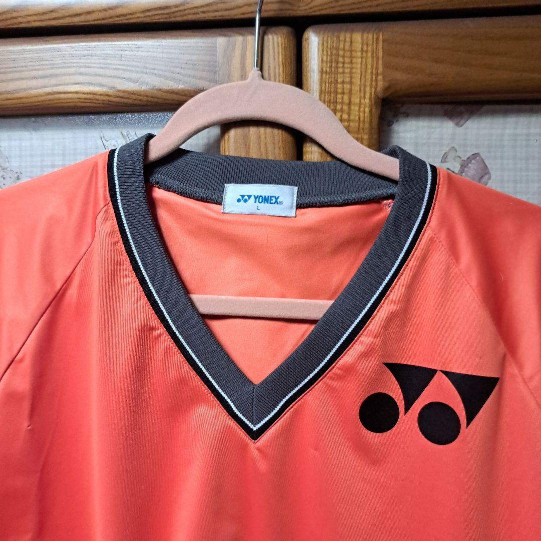 YONEX バドミントン ウォームアップウェア オレンジ Vネック 長袖