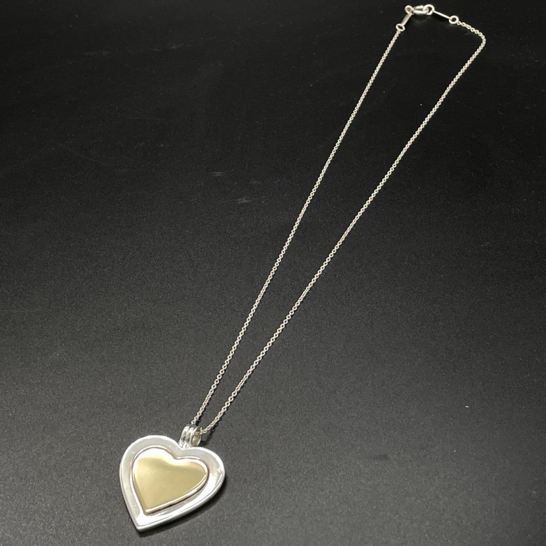 美品 希少 ヴィンテージ ティファニー コンビ ハート ネックレス