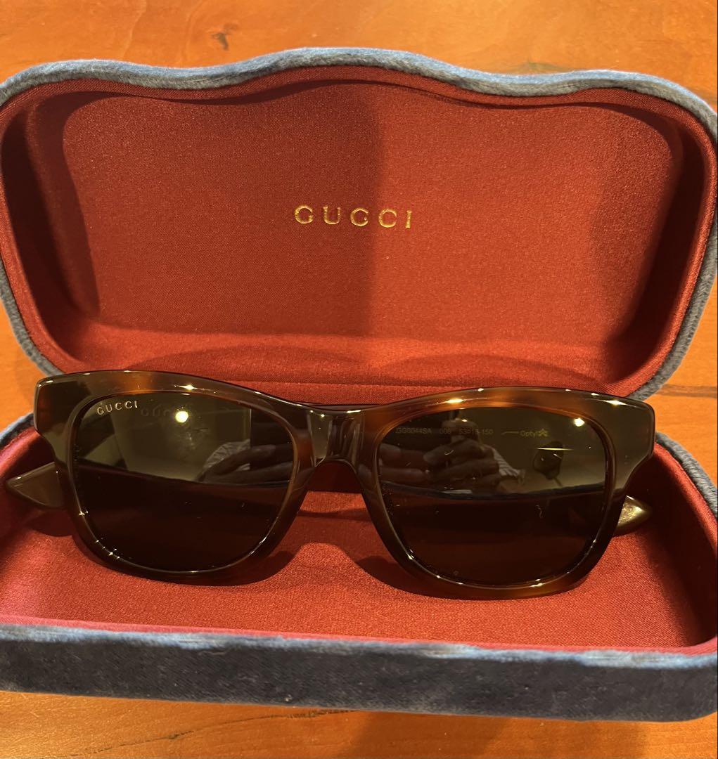 GUCCI ブラウン サングラス ケース付き レディース GUCCI レディースサングラス ケース付き - メルカリ