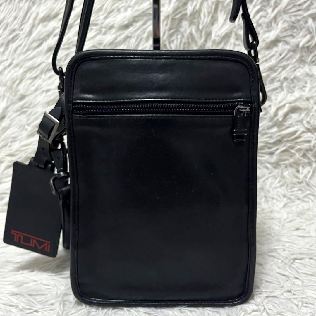 美品】TUMI トゥミ オールレザー ショルダーバッグ スクエア