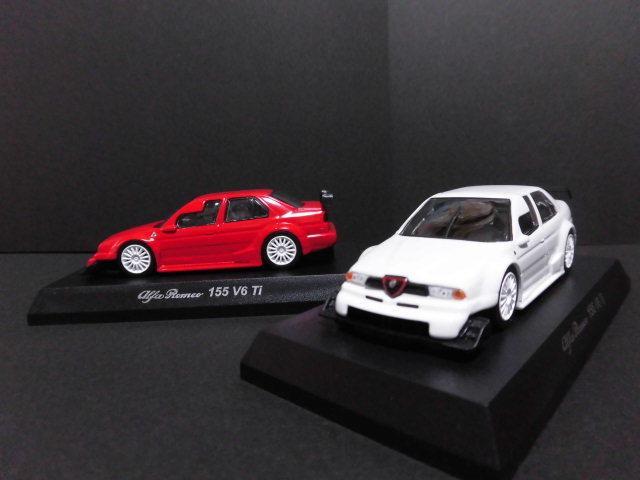2台 赤白1/64 京商 アルファロメオ155 DTM Alfa Romeo