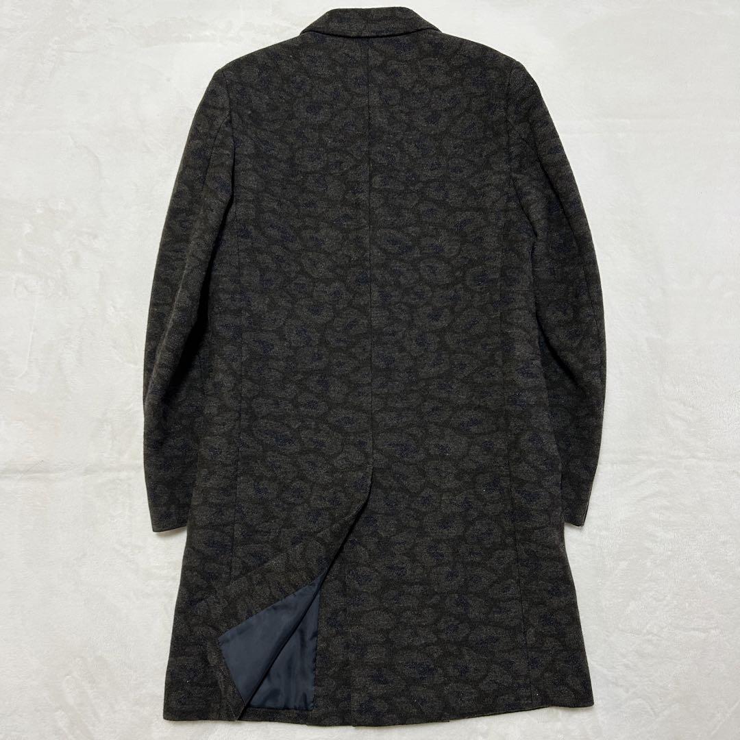 美品 PSポールスミス レオパード チェスターコート M シングル ロング近年