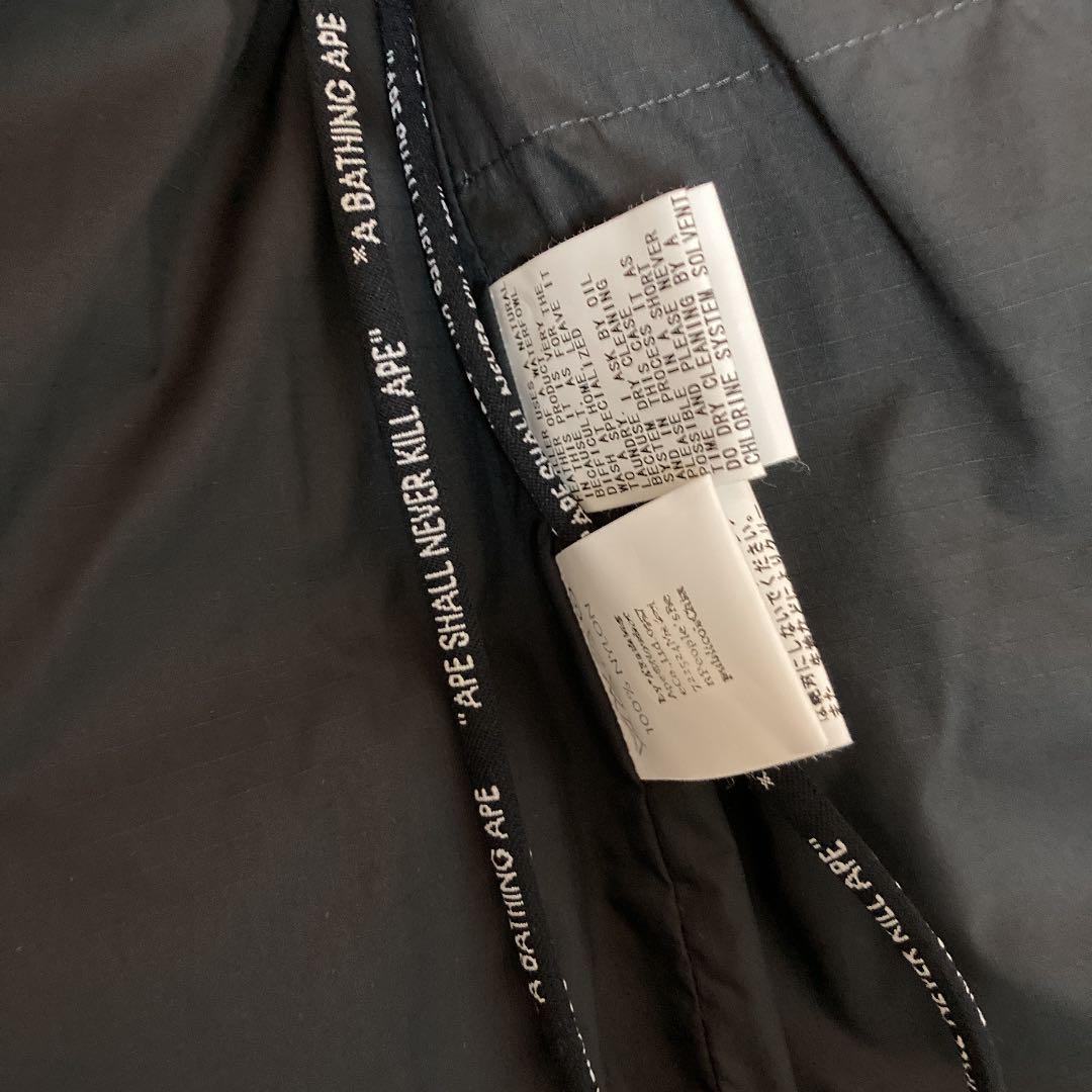 【んどありま】 値下げ 2004年購入 APE BAPE エイプ ナイロンダウンJKT 7iQ2o-m27656664047 フード