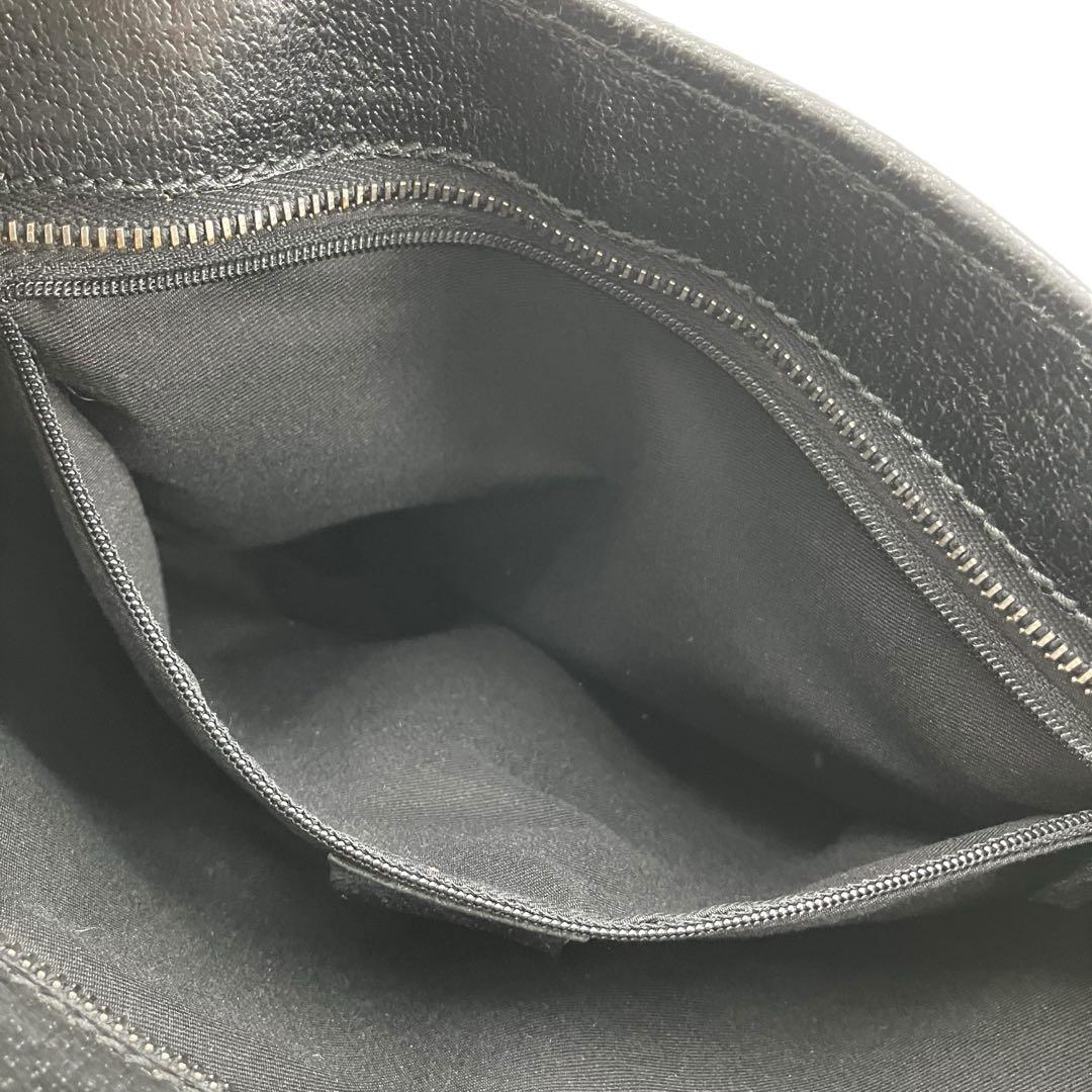 美品✨　グッチ　トートバッグ　ハンドバッグ GGキャンバス　レザー　ブラック　黒