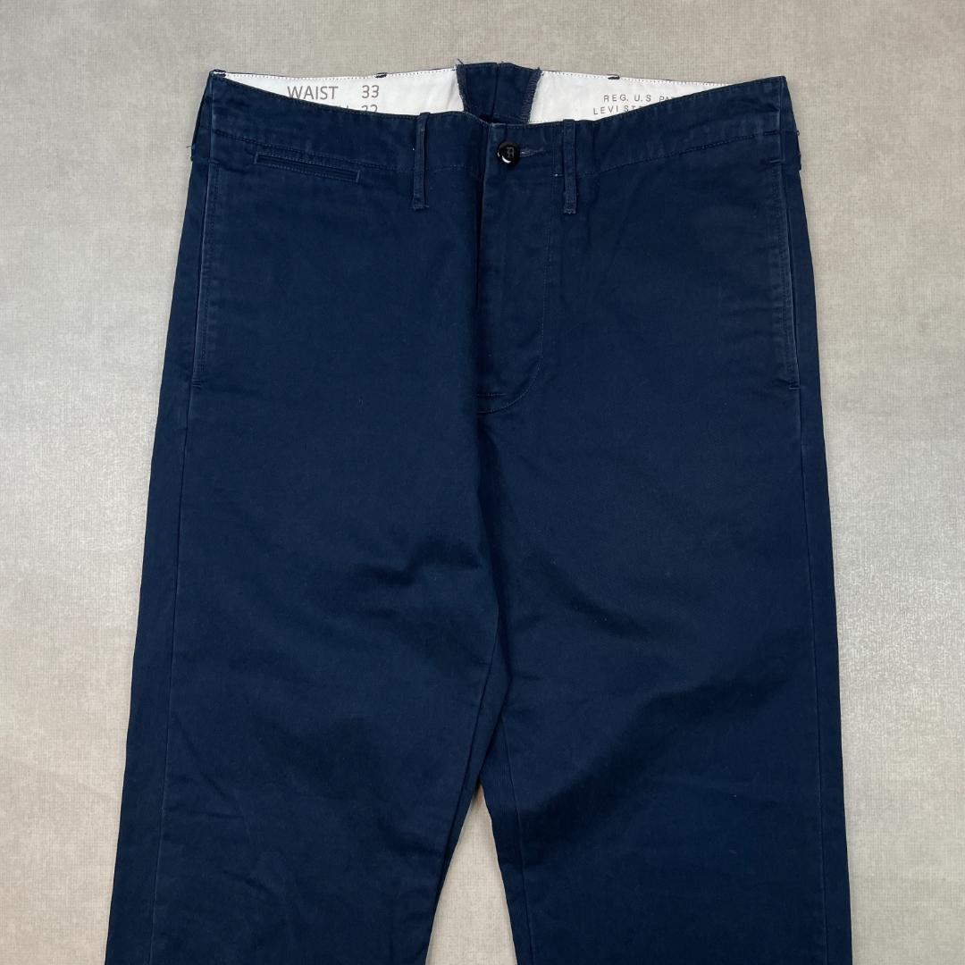 もしくは⊦ Levi's ワーク ネイビー F58 DARaP-m27661942710 コットンチノ パンツ デニム もしくは