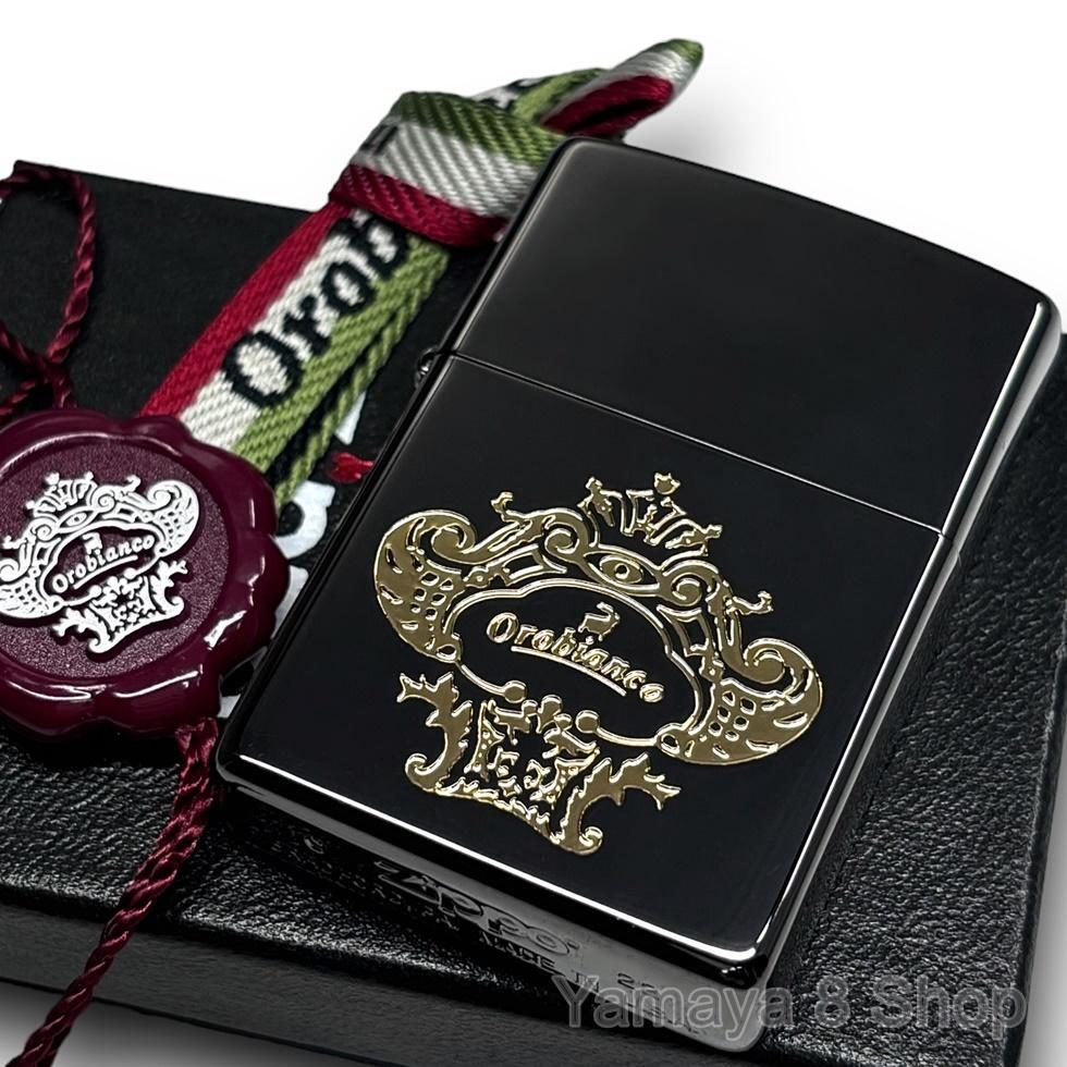 ZIPPO ライター オロビアンコ ロゴ ブラック＆ゴールド ジッポー オシャレ