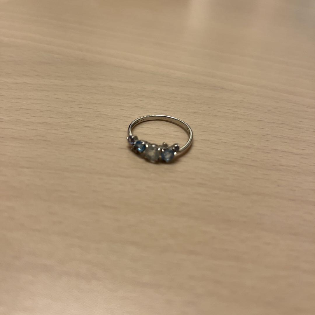 大人女性の ジュエリーツツミ⭐︎K10WGマルチストーンマルチカラーリング12 アクセサリー