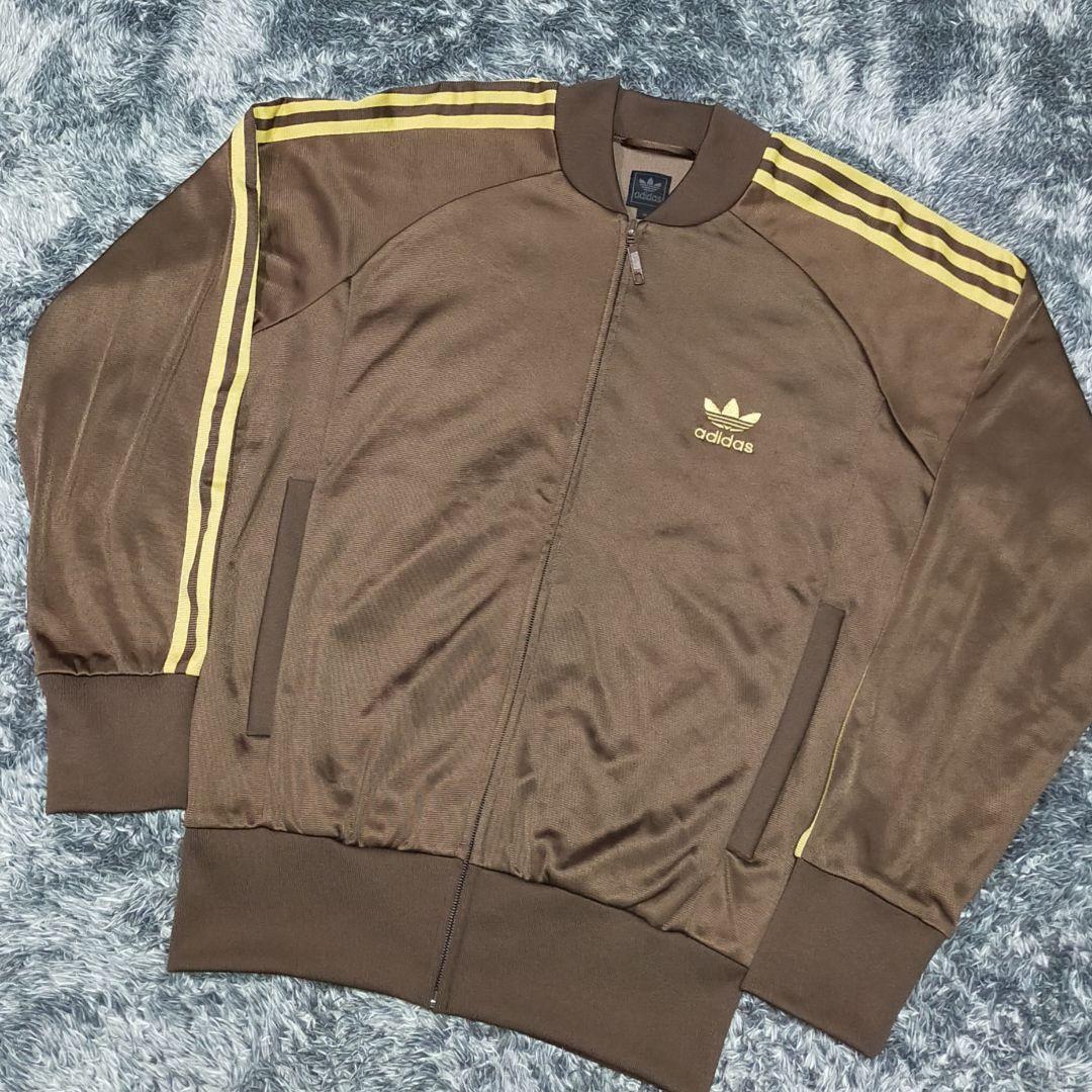adidas アディダス トラックジャケット ジャージ ブラウン 古着 本命