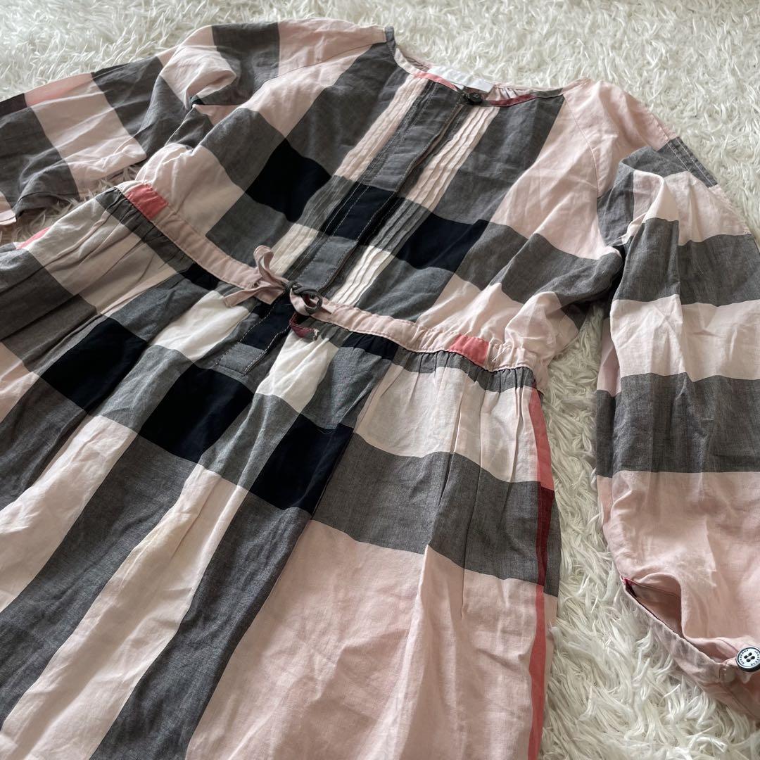 BURBERRY ワンピース ノバチェック メガチェック ピンク系 6Y