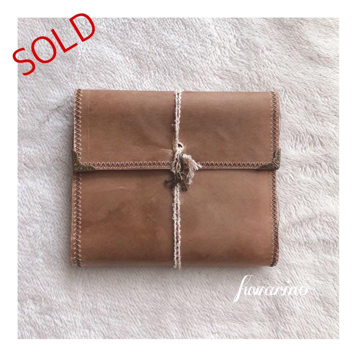 *SOLD* 蝋引き紙の蛇腹ファイル おやすみ