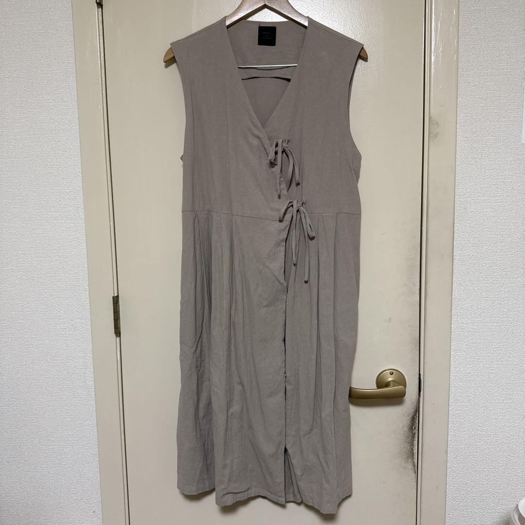 タンディ　レイヤードスタイル　 ノースリーブ ロングワンピース ベージュ