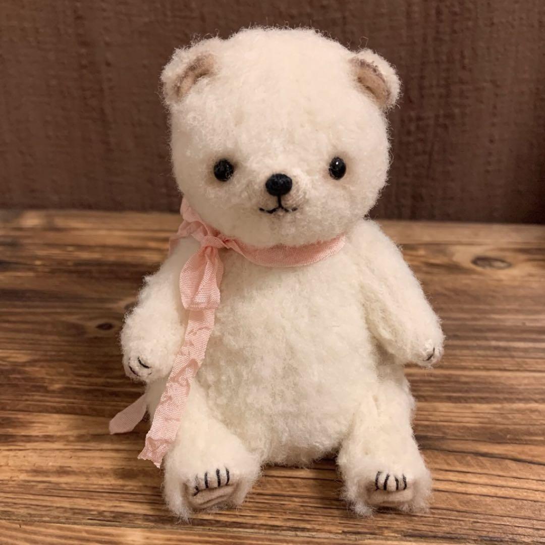 まんまる白熊ちゃん ぬいぐるみ テディベア アーティストベア
