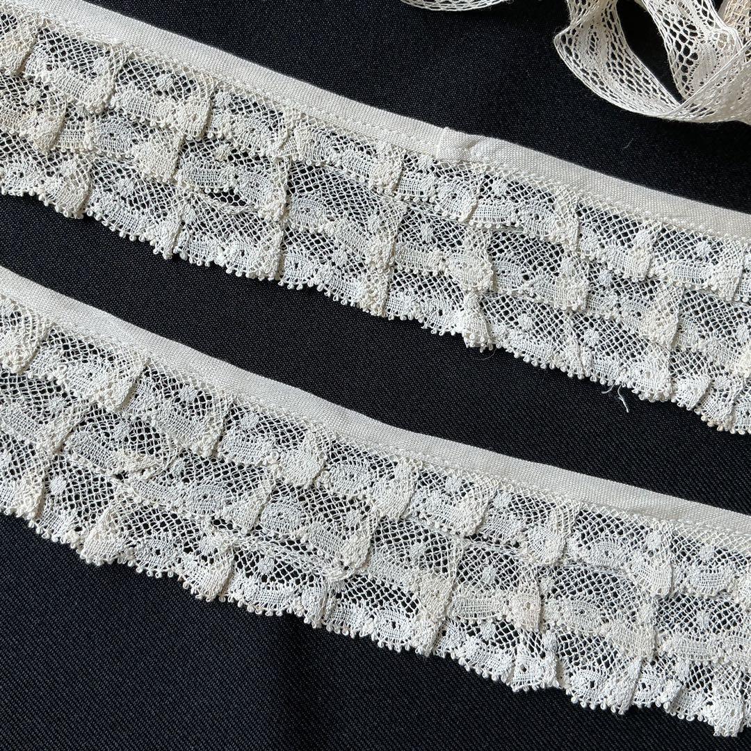 ♡沢山♡　フランスアンティーク　レース　ドレスパーツ　ヴァランシエンヌ　素材