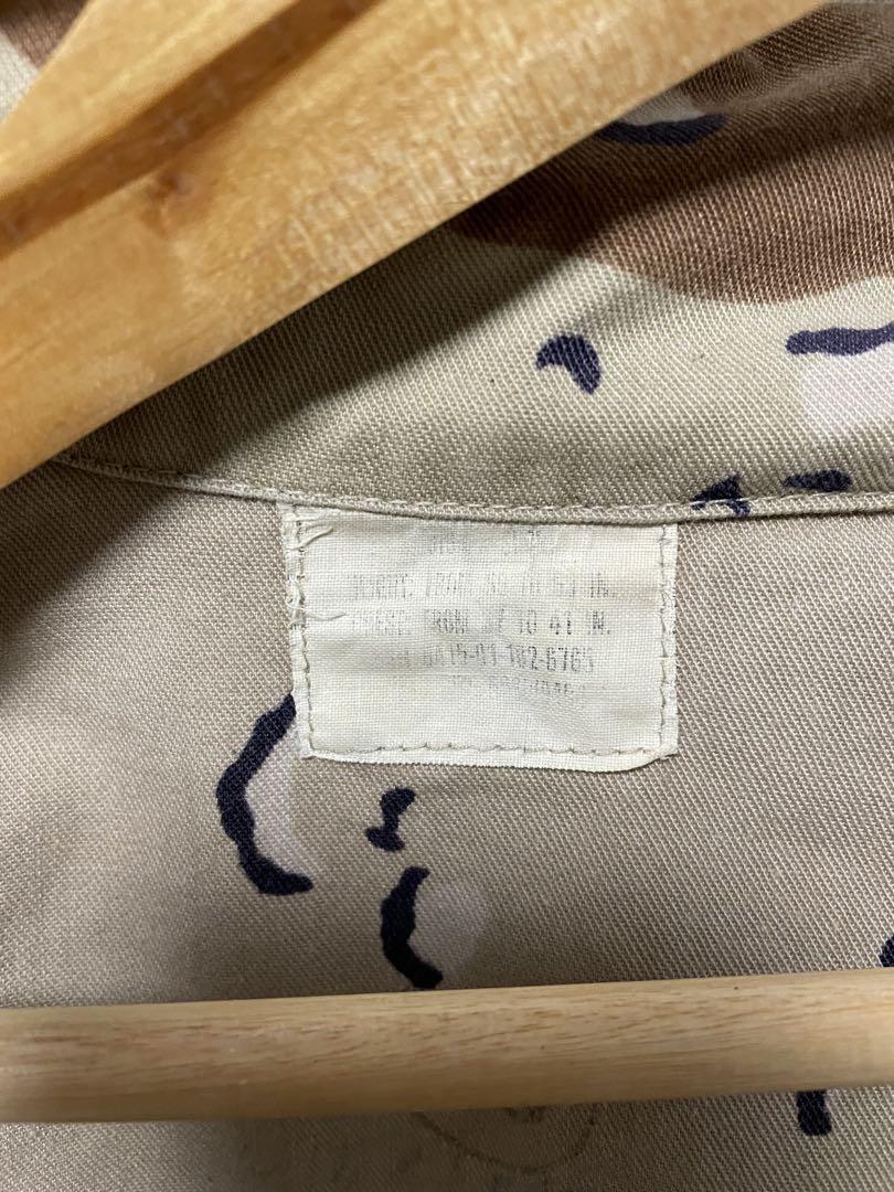 実物 USED 米軍 6Cデザート（チョコチップ）カモ BDUジャケット M-S