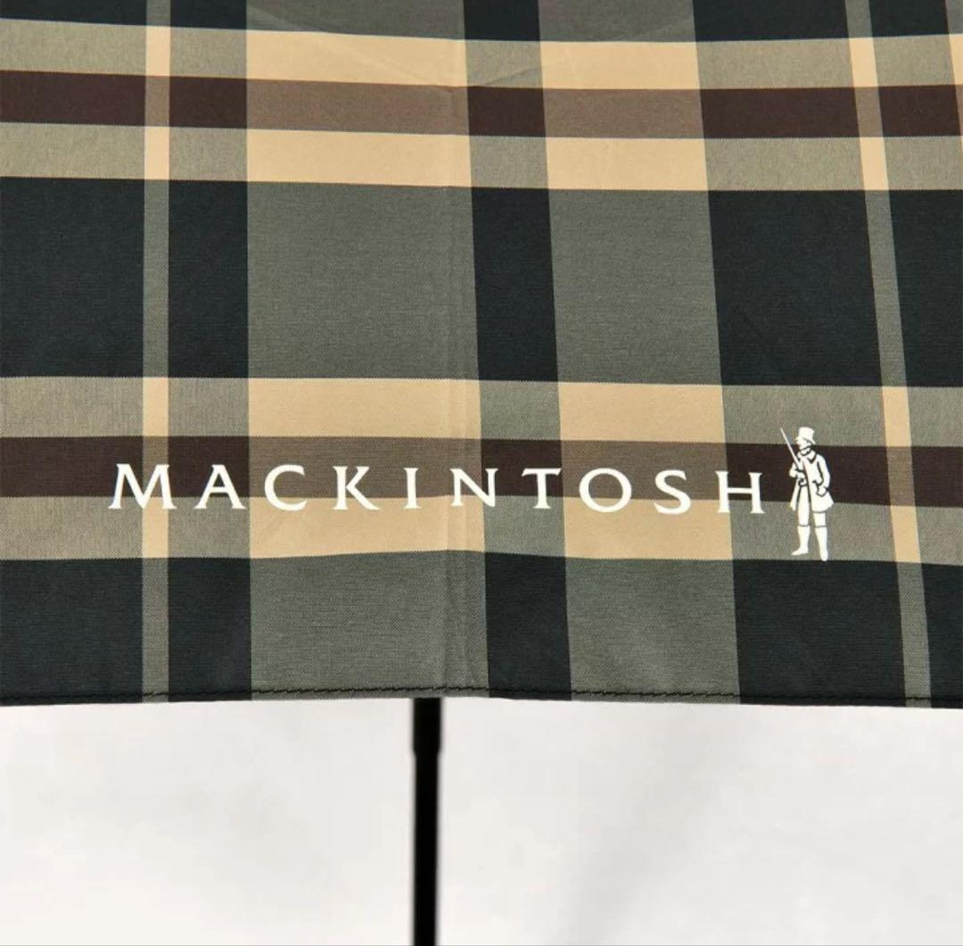 MACKINTOSH 折り畳み 傘 ワンプッシュ オート開閉式 チェック柄