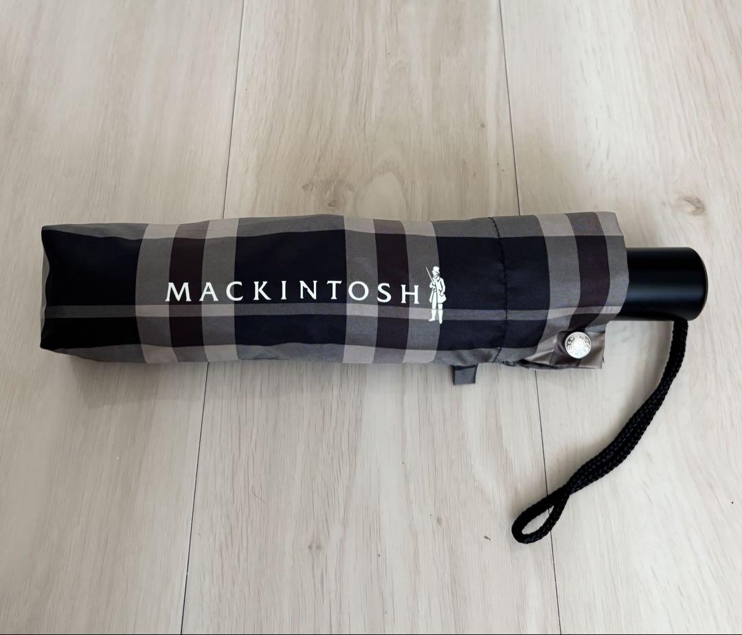 MACKINTOSH 折り畳み 傘 ワンプッシュ オート開閉式 チェック柄