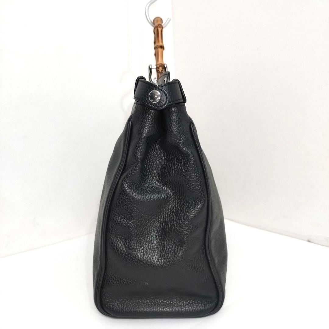 ✨美品✨イオペレ 別注 ear　2way トートバッグ　バンブー　本革 ブラック