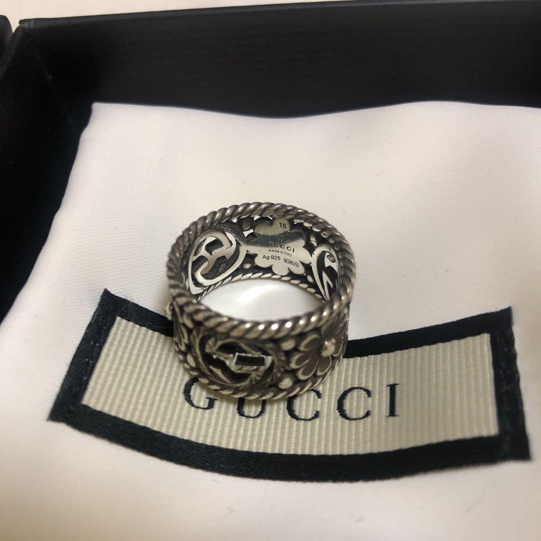 最新作2022 GUCCI フラワー 花柄 15号 rPA0b-m27691993760 リング interlocking G 低価爆買い