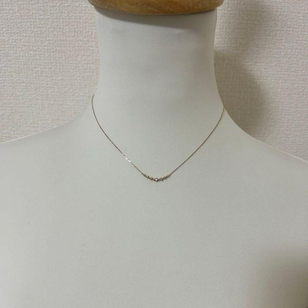 4℃【K10】ネックレス ダイヤ ラインネックレス 45周年 4℃【K10】ネックレス ダイヤ ラインネックレス 45周年
