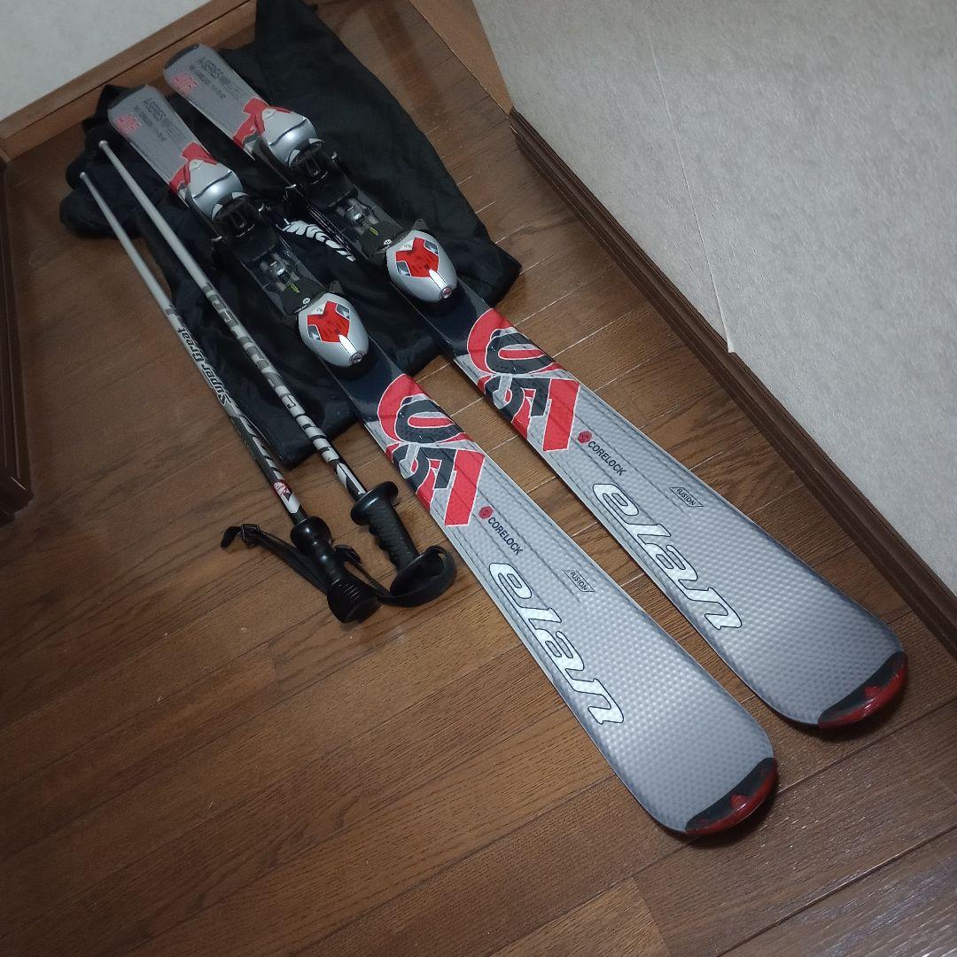 中古スキー　ELAN A-05 160cm　ポール付