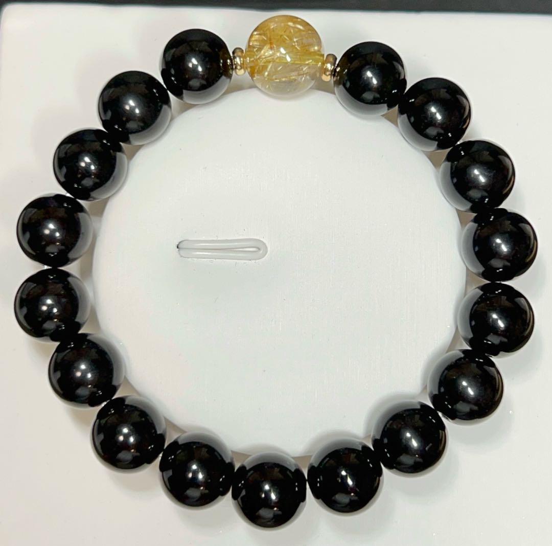 ✴️ 黒水晶　モリオン　天然石　ルチルクォーツ　金針タイチンルチル　ルチル