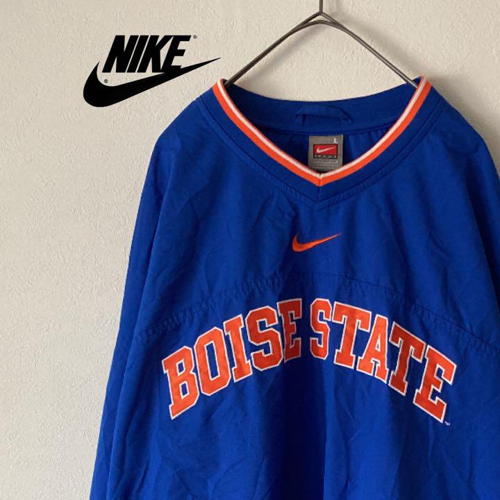 古着 NIKE プルオーバー ナイロンジャケット ナイキ 青 オーバーサイズ