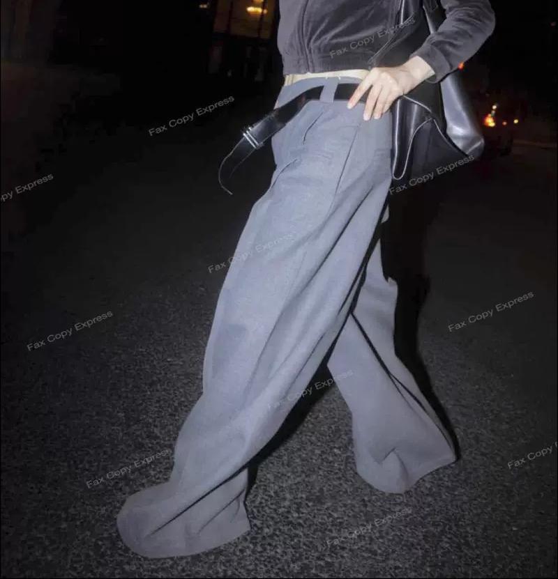 ワイドパンツ グレー