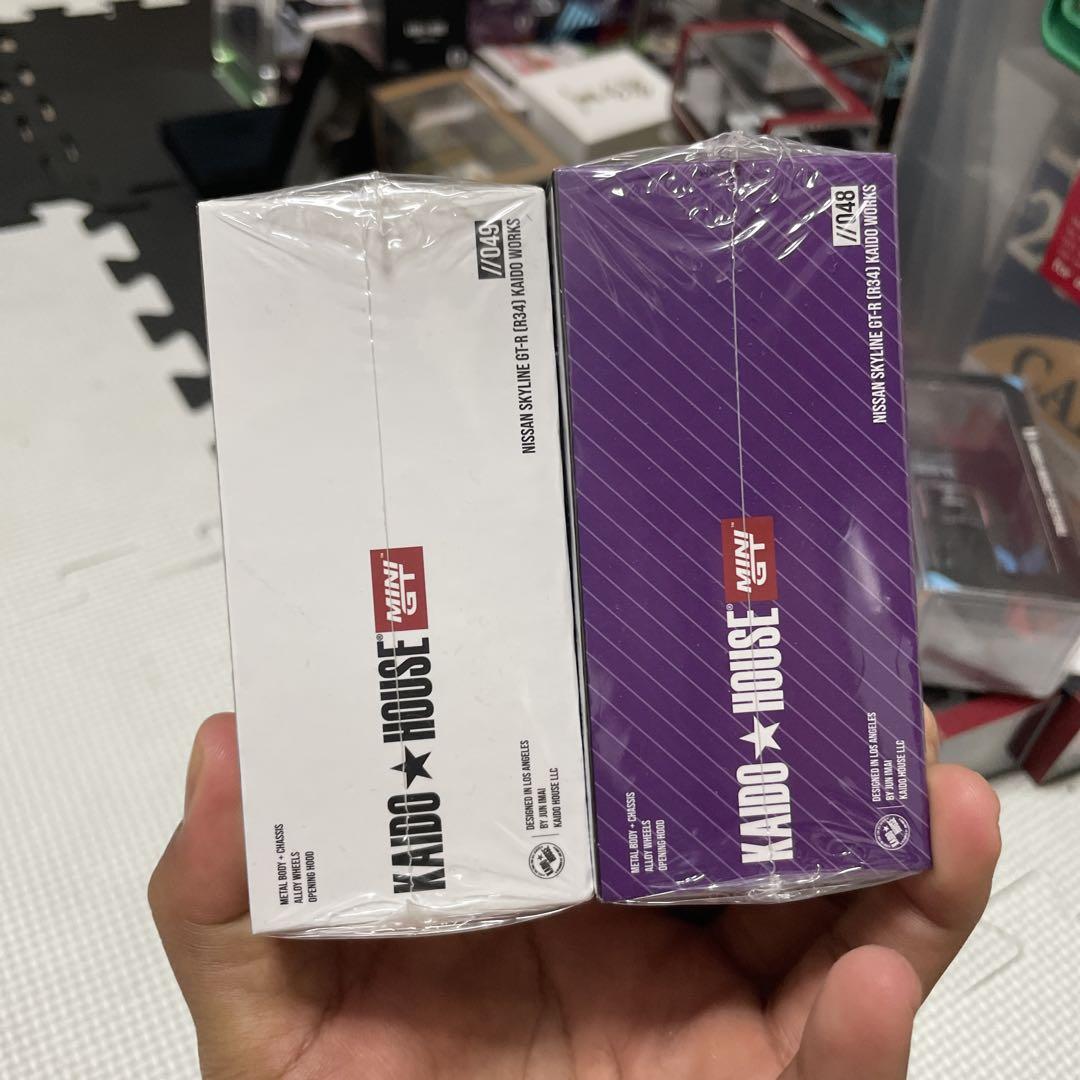 ミニカー KAIDO HOUSE R34 white/ purple sealed