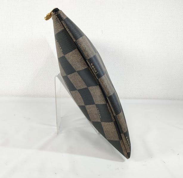 FENDI フェンディ ヴィンテージ ハンド クラッチ バック ぺカン柄 金具