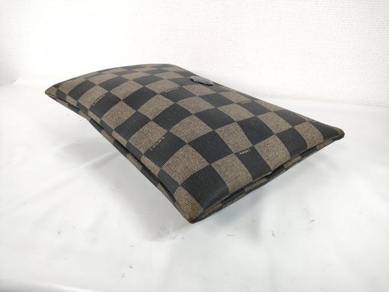 FENDI フェンディ ヴィンテージ ハンド クラッチ バック ぺカン柄 金具