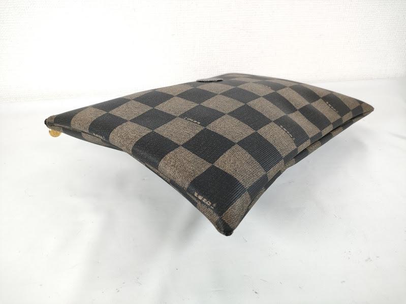 FENDI フェンディ ヴィンテージ ハンド クラッチ バック ぺカン柄 金具