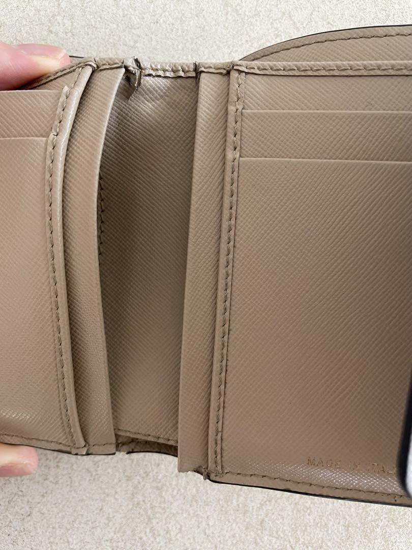 MARNI 二つ折り財布 イエロー/グレー