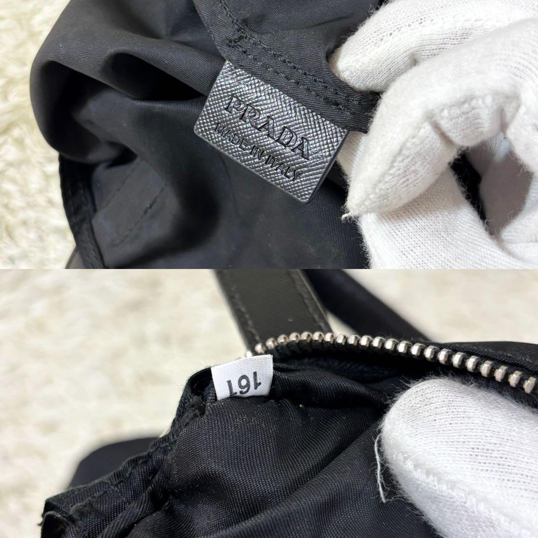 【美品】プラダ トートバッグ ナイロン トライアングルロゴ ネロ BN1068