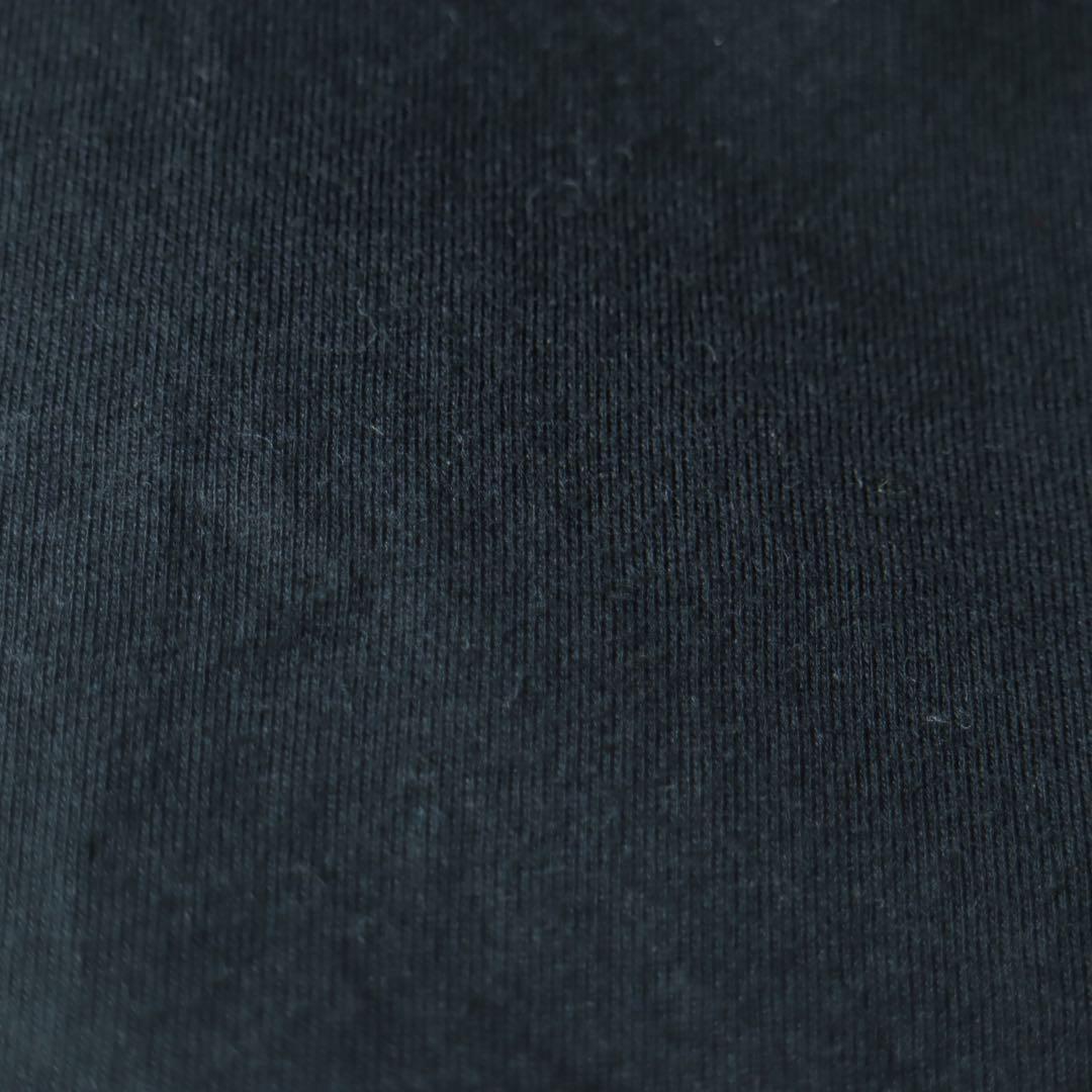 【アディダス】リンガーネックTシャツ デカロゴ カラフルロゴ ブラック L