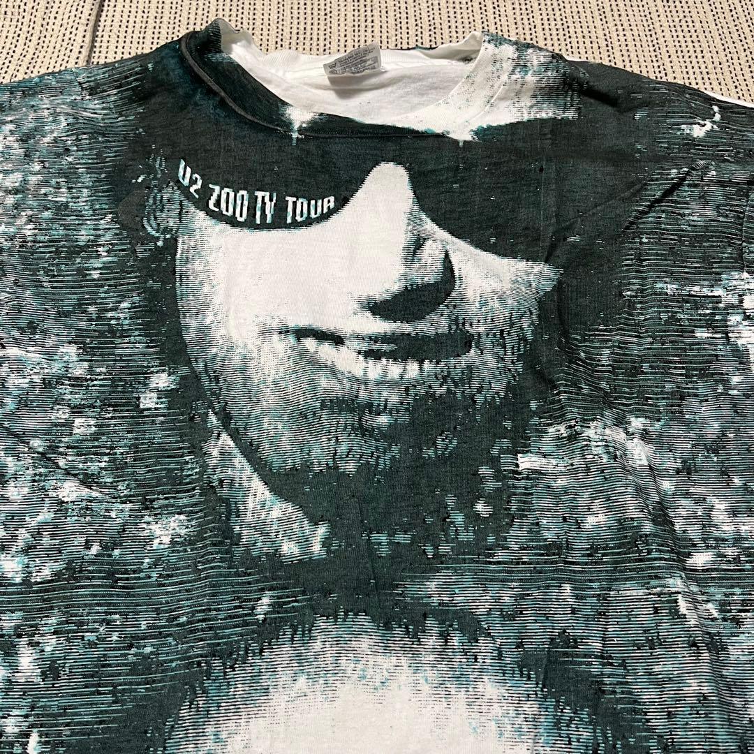 90年代　オリジナル　ビンテージ　U2 総柄　バンドTシャツ　ユーツー