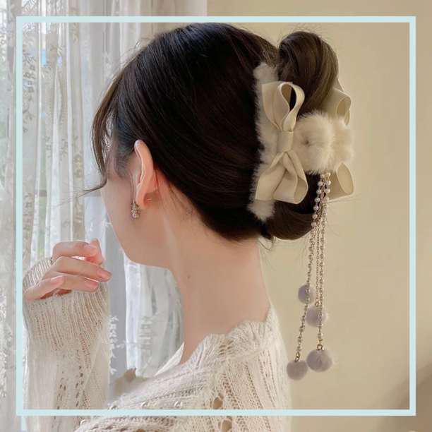 ヘアクリップ パール チェーン リボン ヘアアクセサリー 髪留め もこもこ韓国 - メルカリ ヘアクリップ パール チェーン リボン ヘアアクセサリー 髪留め もこもこ韓国 - メルカリ