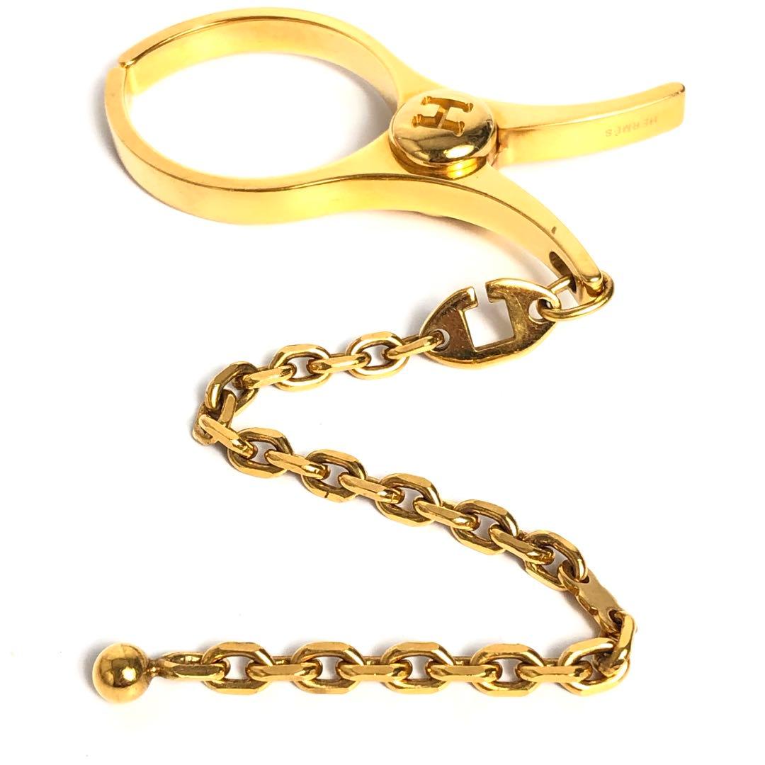 HERMES エルメス グローブホルダー ゴールドカラー チャーム HERMES エルメス グローブホルダー ゴールドカラー チャーム