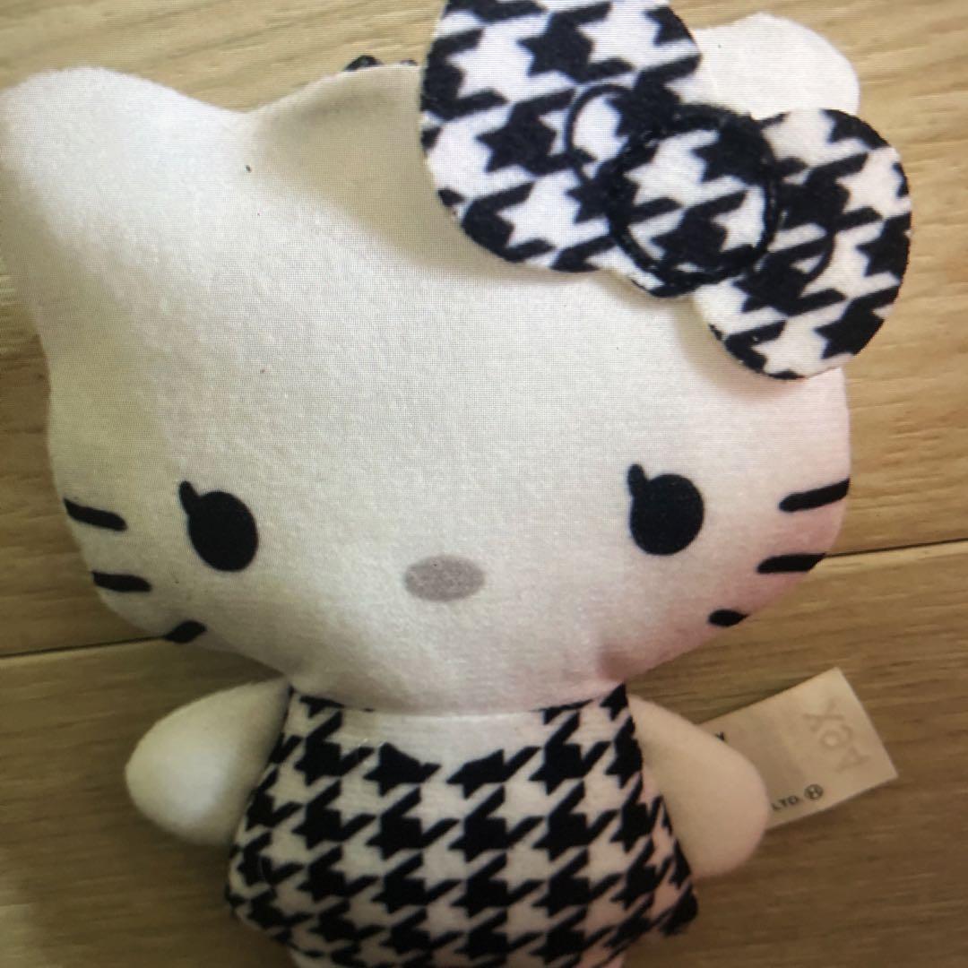 ハローキティ 千鳥柄ぬいぐるみ