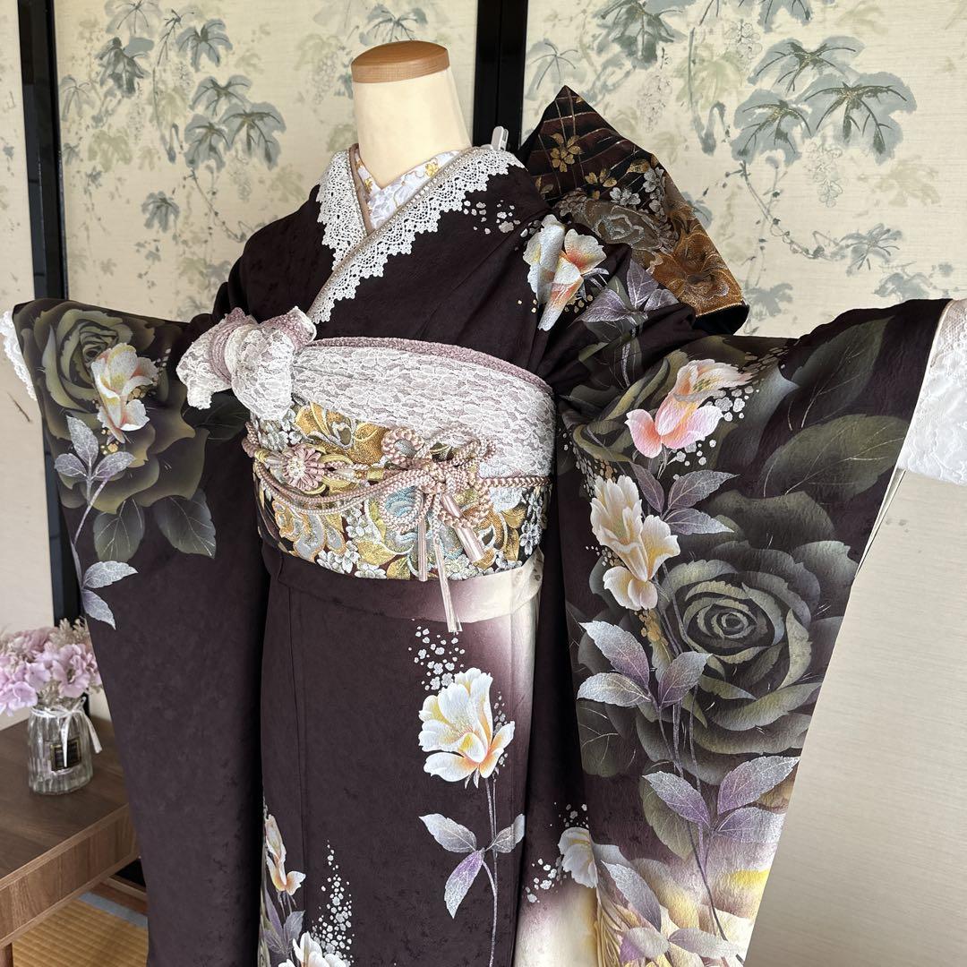 ヴィンテージローズ♡振袖フルセット 成人式前撮り謝恩会結婚式