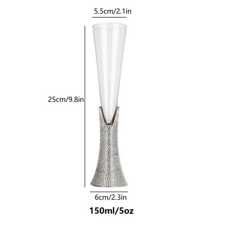 【おすすめ商品】金の持ち手のシャンパングラス フルート　2個セット