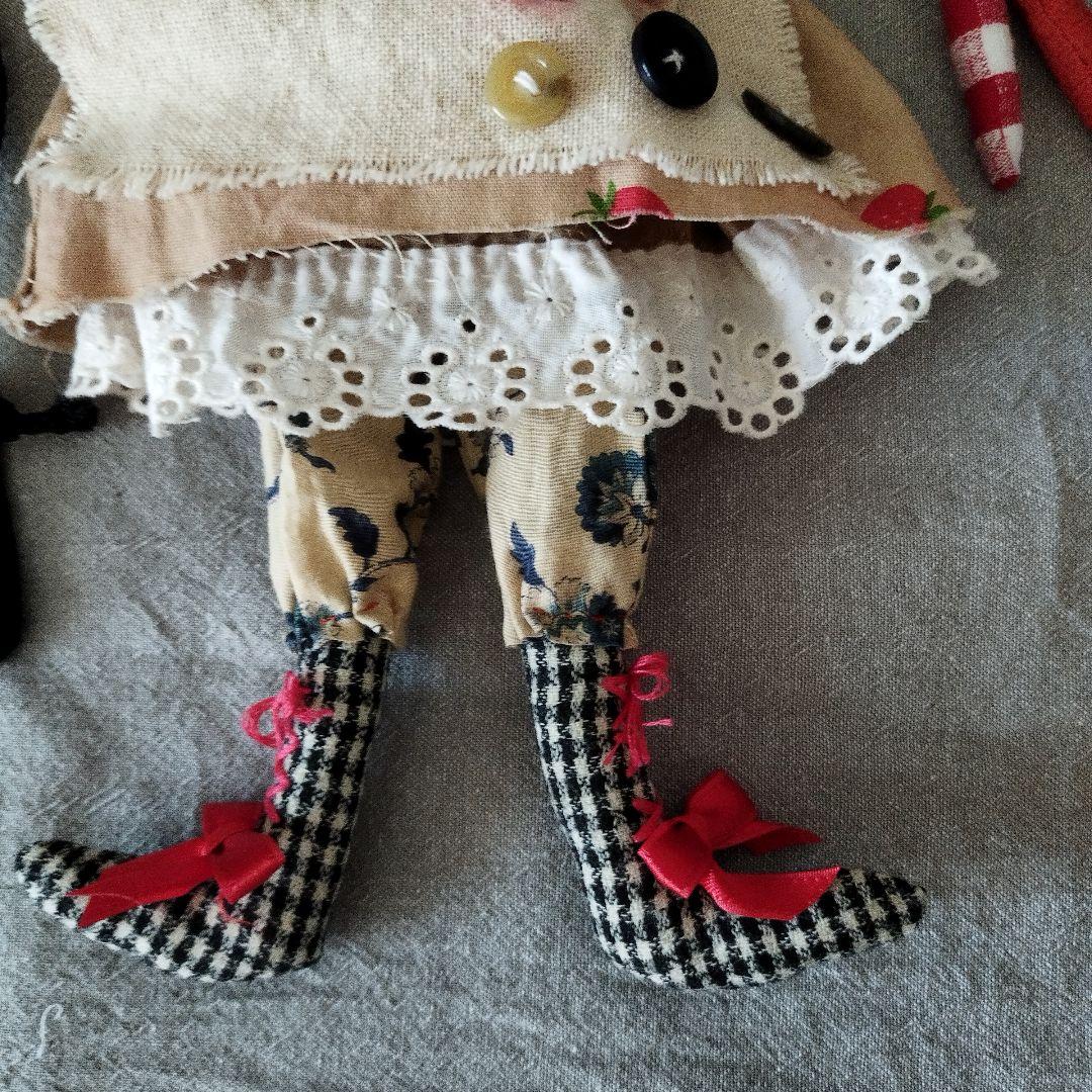 カントリードール♡ハンドメイド♡お人形♡ピンク？サーモンピンク？♡ カントリードール♡ハンドメイド♡お人形♡少し小さめうさ耳