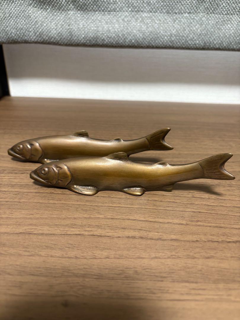 高岡銅器 文鎮 鮎 置物