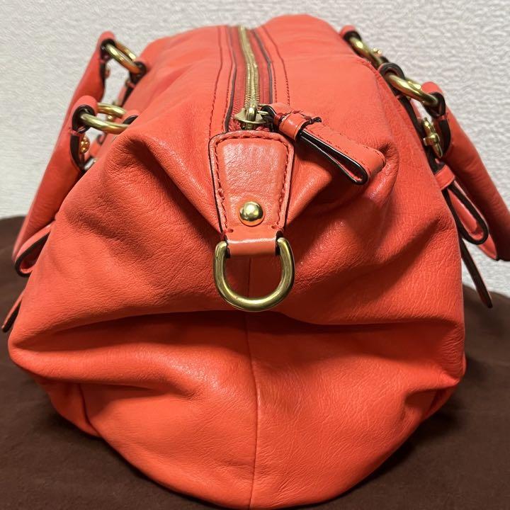 美品❣️オレンジレザー！coach☆2wayバッグ