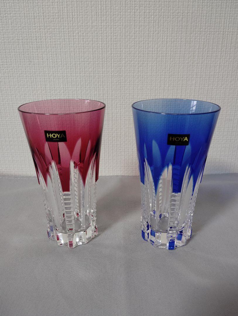 【新品未使用】色被切子　HOYA CRYSTAL クリスタルグラスセット