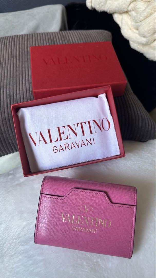 Valentino Garavani 二つ折り財布 レザーピンク