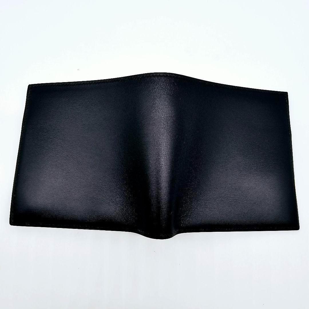 【未使用品級】エルメス　財布　2つ折財布　ブラック　レザー　メンズ