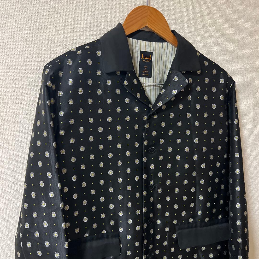 Lion gallery花柄サテンシャツM