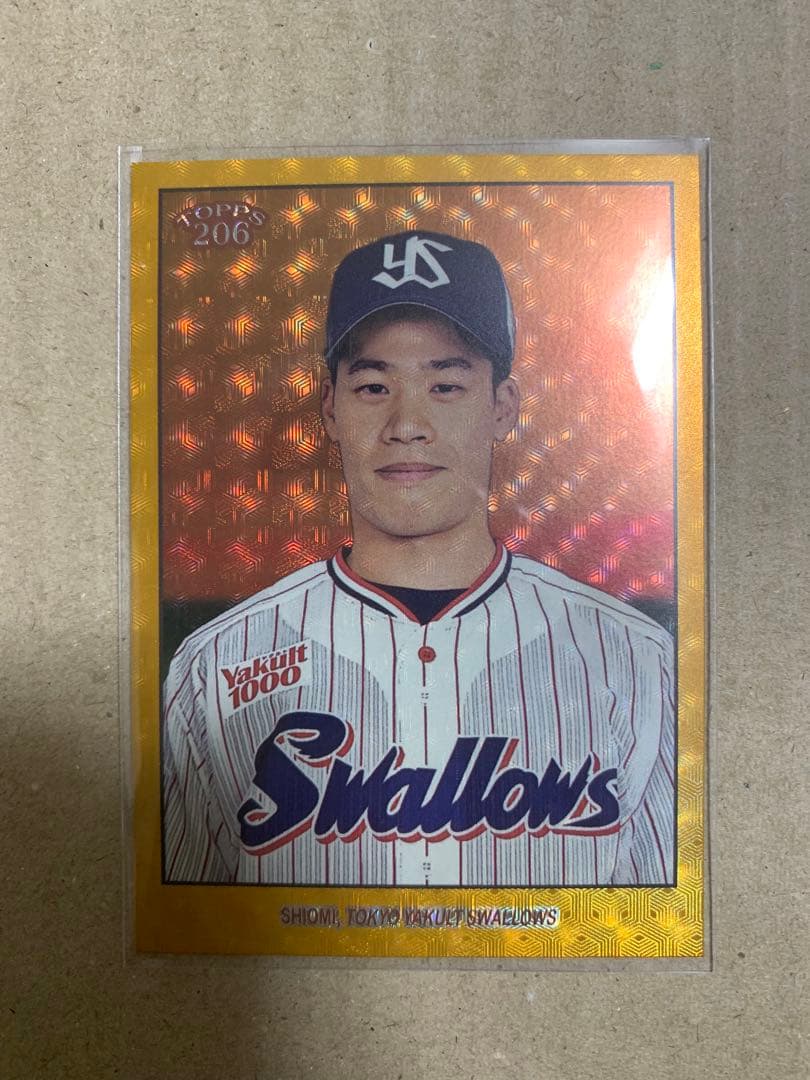topps 206 塩見泰隆 1of1 世界に1枚やや傷や汚れあり